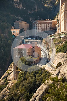 Train and furnicular station in Monserrat photo