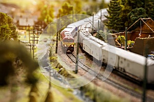 The train is going through the forest.