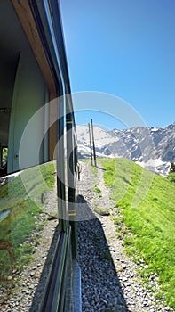 Train Going To Montenvers Mer de Glace Station, Mont Blanc