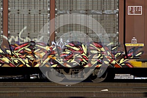 Train graffiti