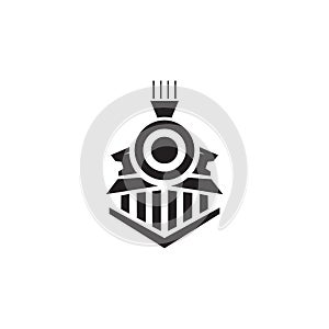 Train icon logo design vector template