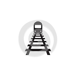 Train icon logo design vector template