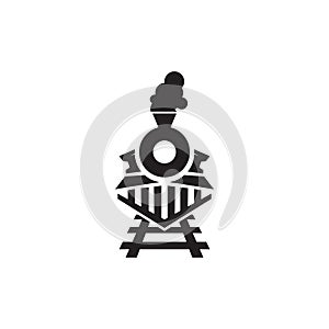 Train icon logo design vector template