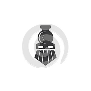 Train illustration logo