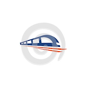 Train illustration logo vector