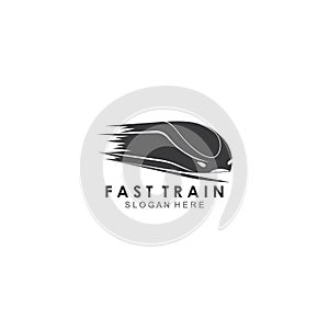 Train illustration logo vector flat design