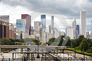 Train infrastructure in Chicago, Illinois