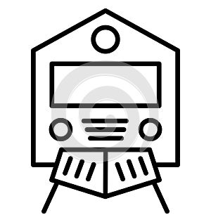 Train Isolated Vector Icon that can be easily modified or edit photo