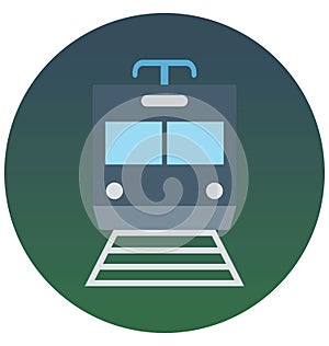 Train isolated vector icon which can be easily edit or modified photo