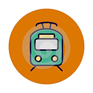 Train Isolated Vector icon which can easily modify or edit photo
