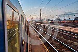 Train Journey at Dusk