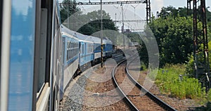 Train journey from the open window