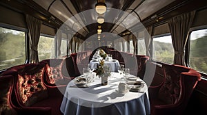 train journey scenic routes gourmet dining one generative AI