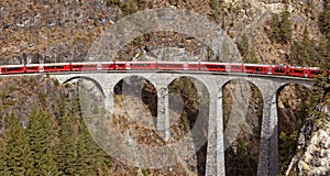 Train on Landwasser Viaduct