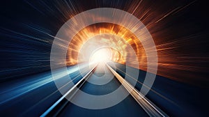 train light end of tunnel