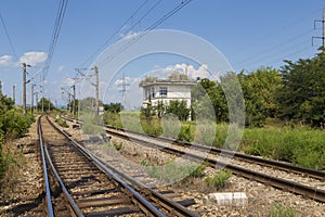 Train lines entering in Orbeni train station
