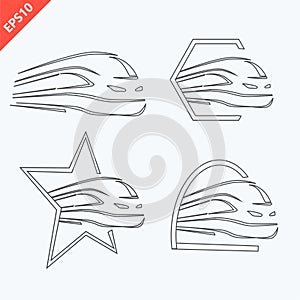 train logo design vector illustration