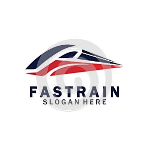 Train logo vector illustration design.fast train logo.High speed train illustration logo-vector illustration