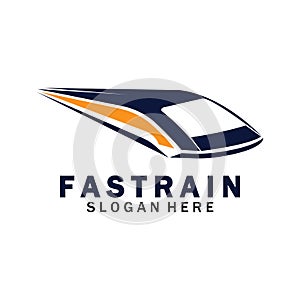 Train logo vector illustration design.fast train logo.High speed train illustration logo-vector illustration