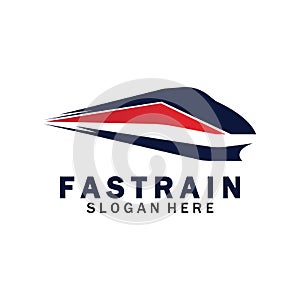 Train logo vector illustration design.fast train logo.High speed train illustration logo-vector illustration