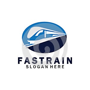 Train logo vector illustration design.fast train logo.High speed train illustration logo-vector illustration