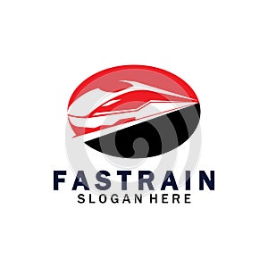 Train logo vector illustration design.fast train logo.High speed train illustration logo-vector illustration