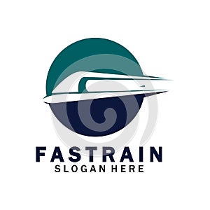 Train logo vector illustration design.fast train logo.High speed train illustration logo-vector illustration