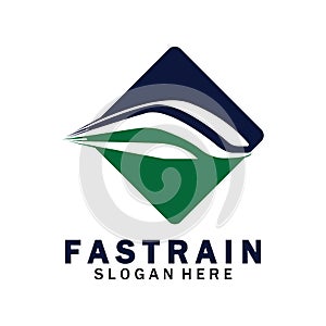 Train logo vector illustration design.fast train logo.High speed train illustration logo-vector illustration