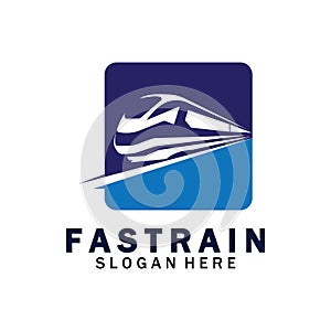 Train logo vector illustration design.fast train logo.High speed train illustration logo-vector illustration