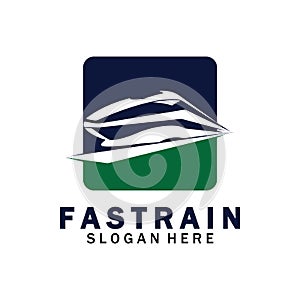 Train logo vector illustration design.fast train logo.High speed train illustration logo-vector illustration