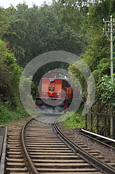 Train with M6 Class Engine going from Colombo to Badulla Sri Lanka photo