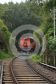 Train with M6 Class Engine going from Colombo to Badulla Sri Lanka