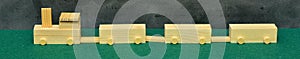 Train made with wooden blocks photo