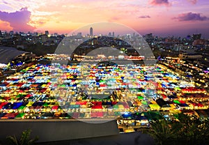 Train market secondhand market in Bangkok , Thailand