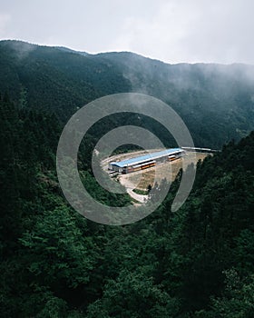 Train on Mingyue Mountain, Jiangxi, China