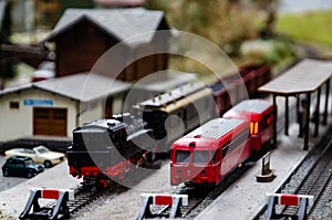 Train model diorama photo