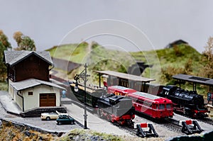 Train model diorama