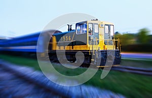 Train with motion blur