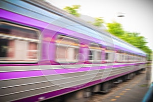 train with motion blur effect