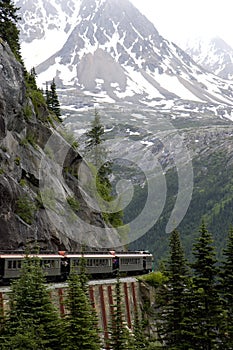Train in mountains