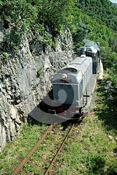 Train in mountains, Romania