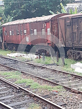 Train notused parking damage like