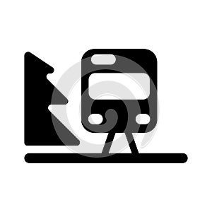 Train outline vector. Isolated on white.