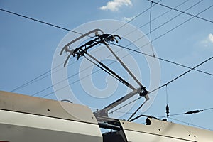 Train Pantograph Closeup