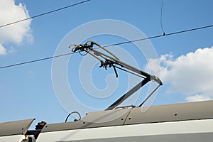 Train Pantograph Closeup