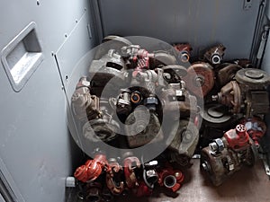 Train parts on board of the transmongolian express