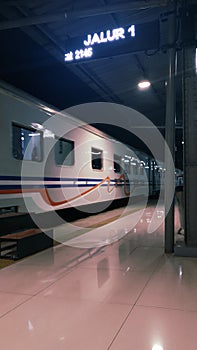 Train at Pasar Senen Station photo