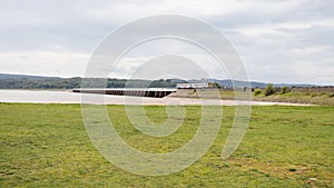 Train passing Arnside viaduct