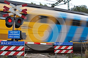 Train passing crossing