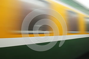 Train passing by. Motion blur